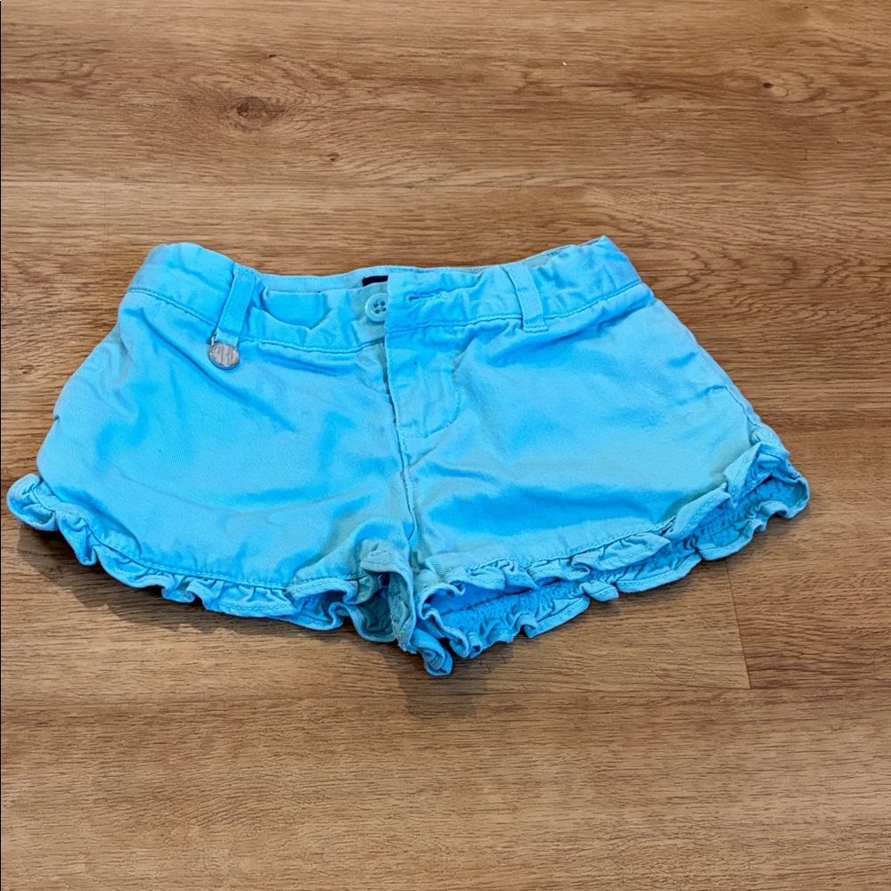 Polo Ralph Lauren Light Blue Ruffle Hem‎ Shorts